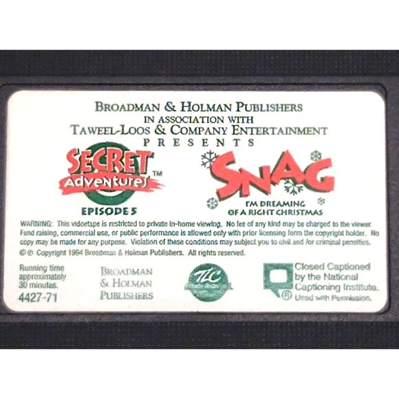 Secret Adventures VHS 1994 Episode 5 SNAG TESTED with Parents' Guide Christmas - Picture 8 of 14